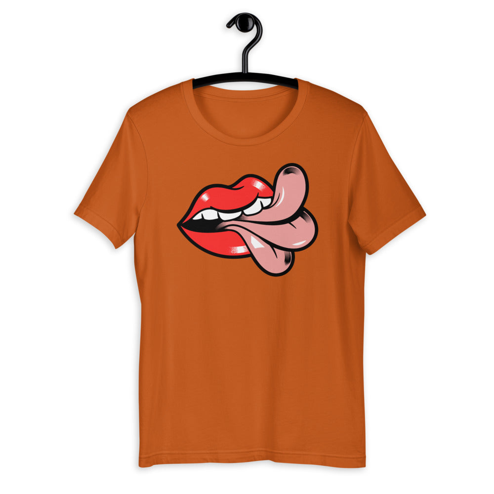 Cheeky Graphic Mouth & Tongue Short-Sleeve Unisex T-Shirt