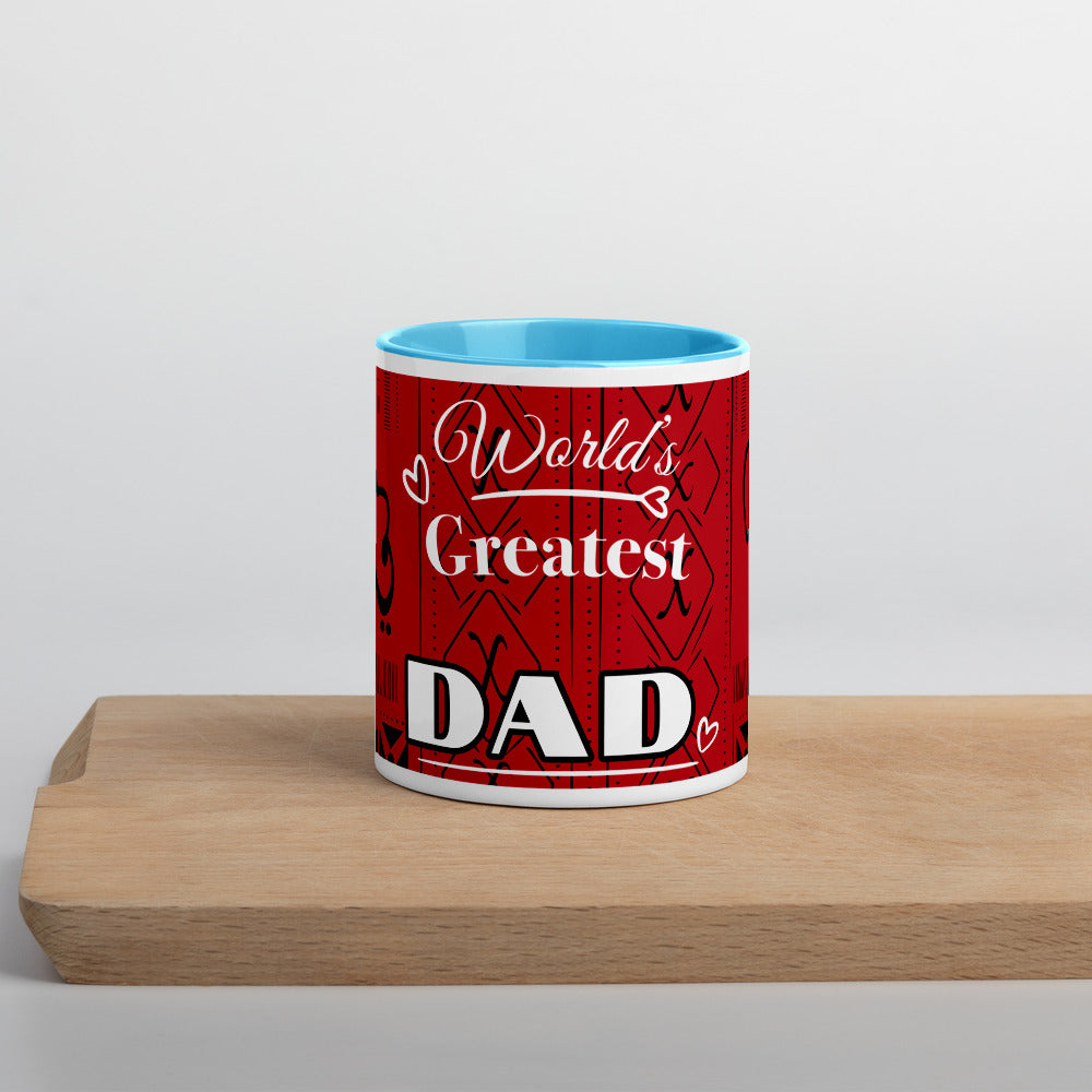 Worlds Greatest Dad Mug with Color Inside