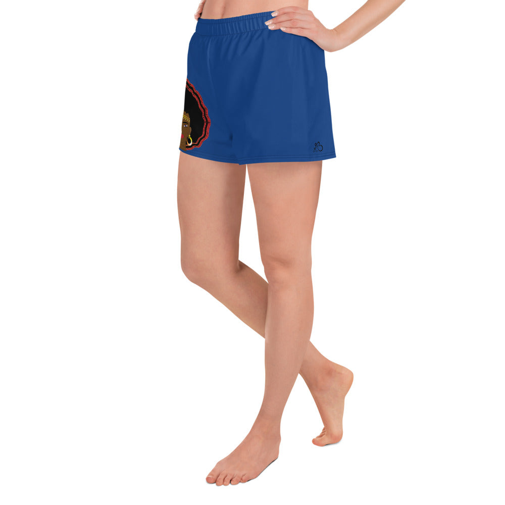 AfriBix Warrior Women's Athletic Shorts - Blue