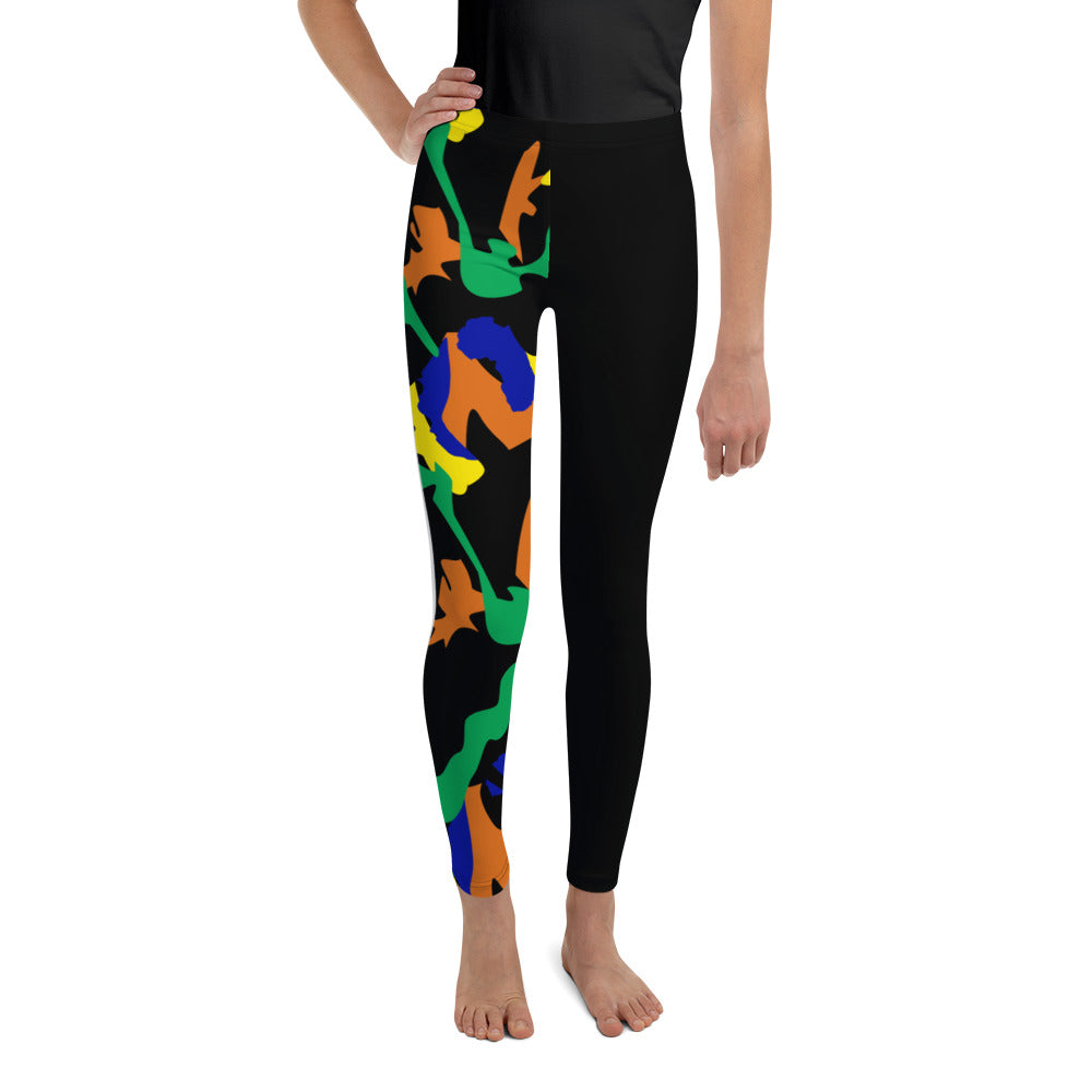 AfriBix Camo Youth Leggings - Noir