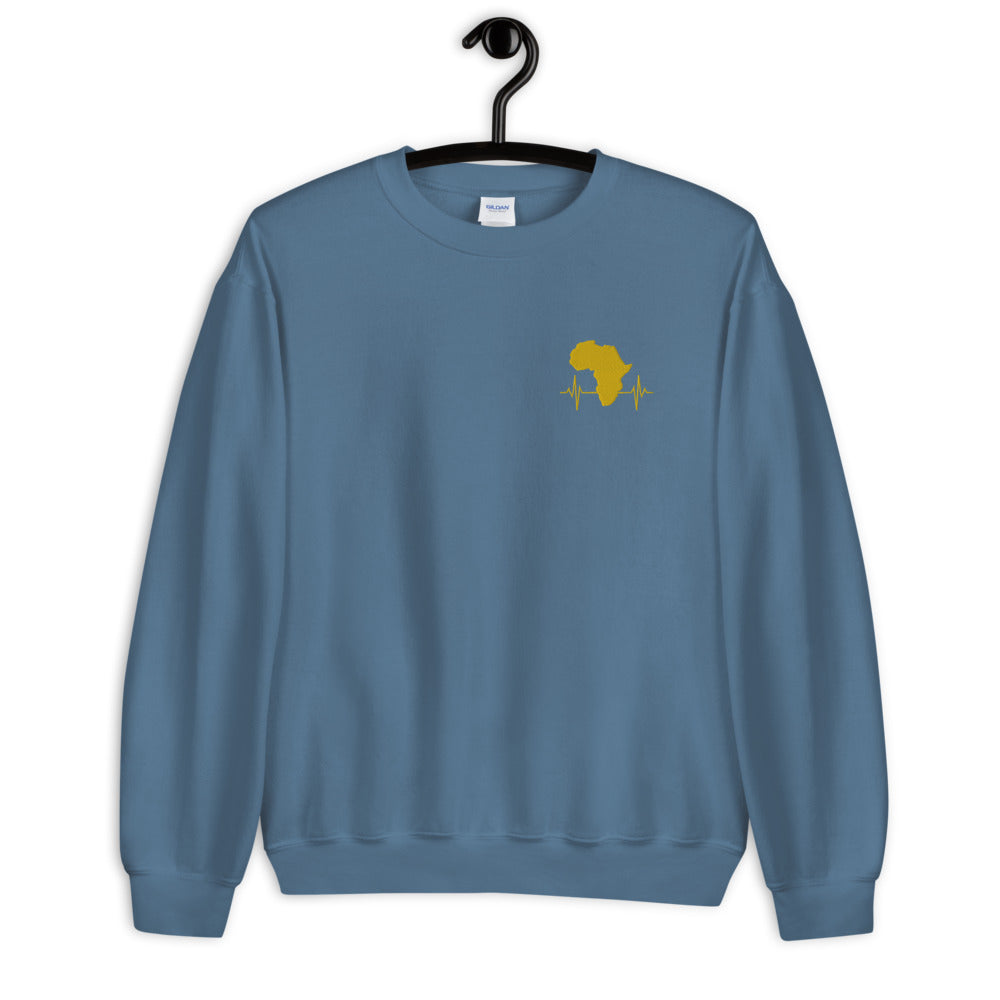 AfriBix Heartbeat of Africa Embroidered Unisex Sweatshirt