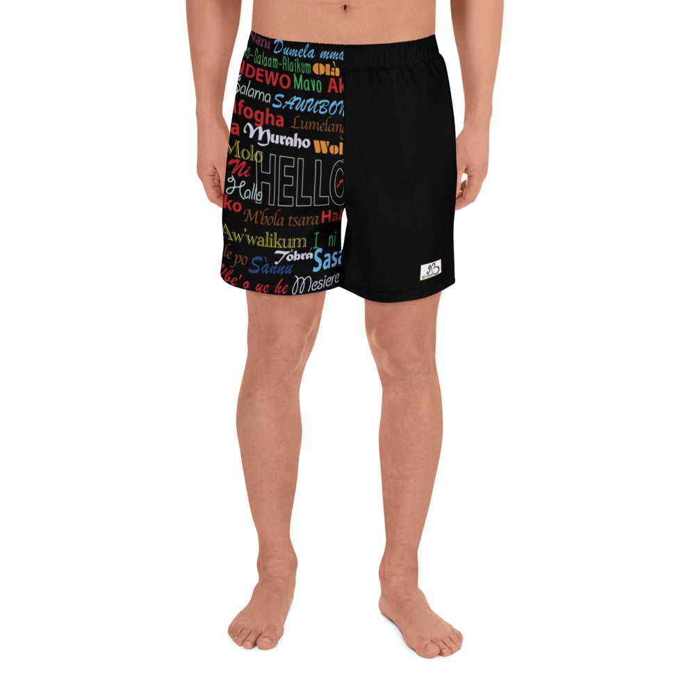Hello Print Men's Athletic Shorts
