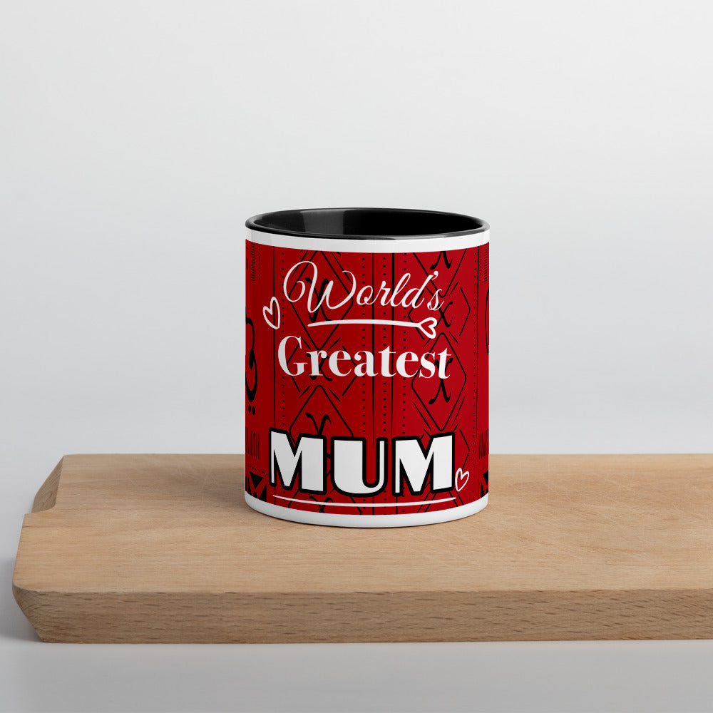 World's Greatest Mum Mug with Color Inside