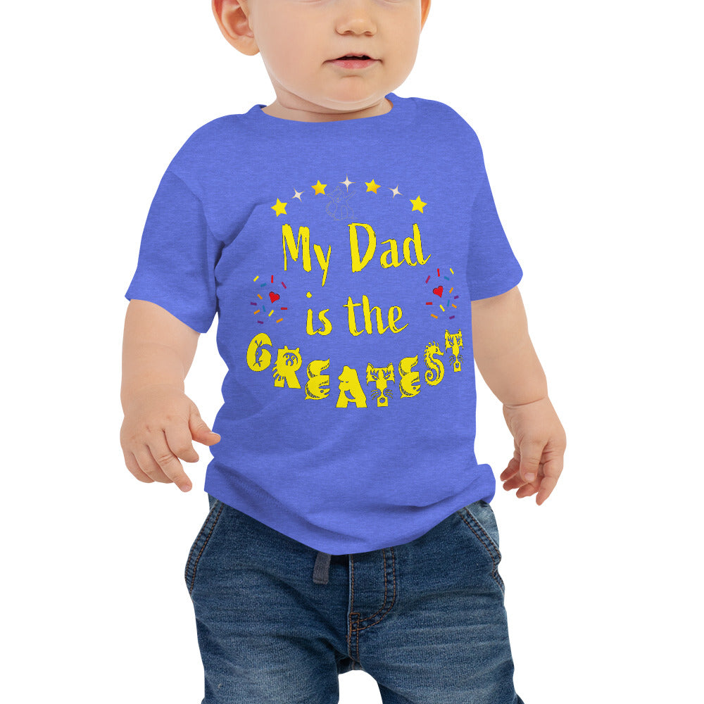 Fathers Day 'Greatest Dad' Baby Jersey Short Sleeve Tee