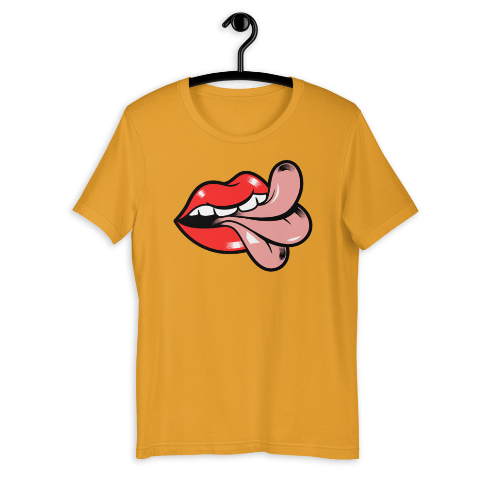 Cheeky Graphic Mouth & Tongue Short-Sleeve Unisex T-Shirt