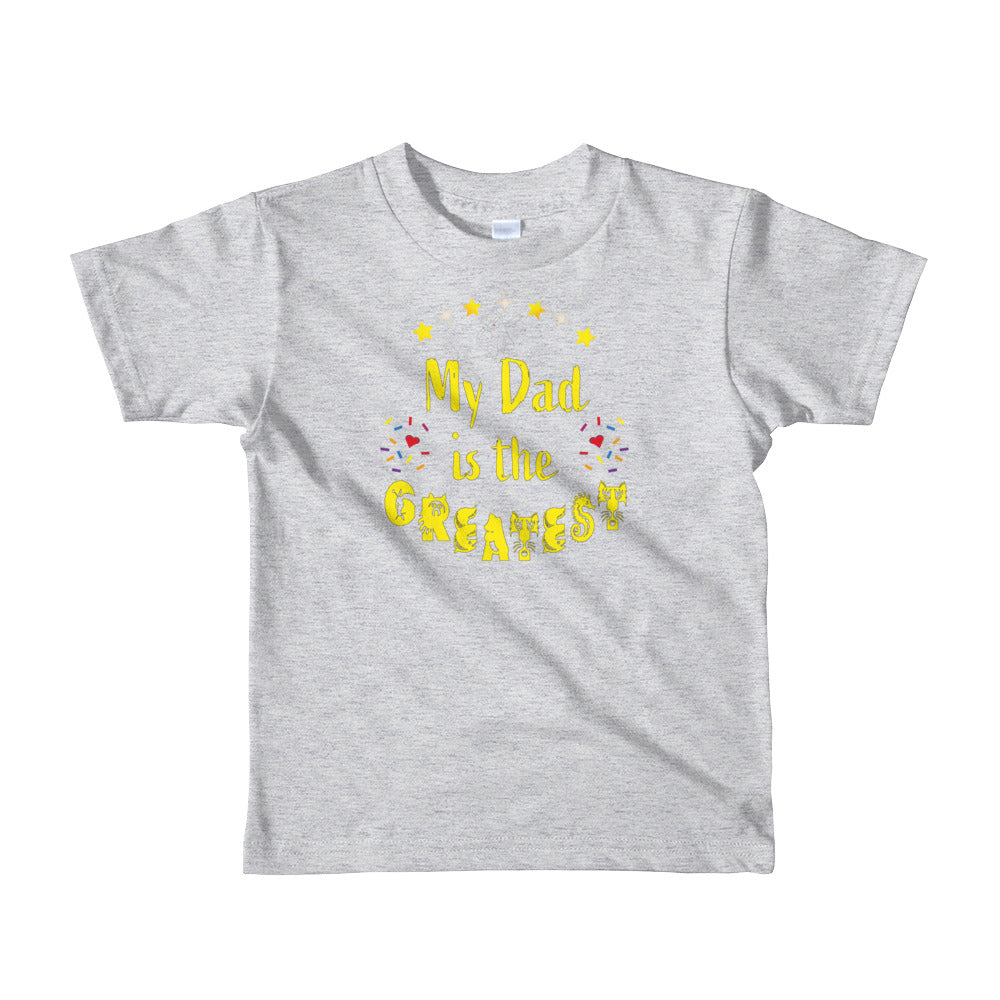 Fathers Day 'Greatest Dad' Animal unisex short sleeve kids t-shirt