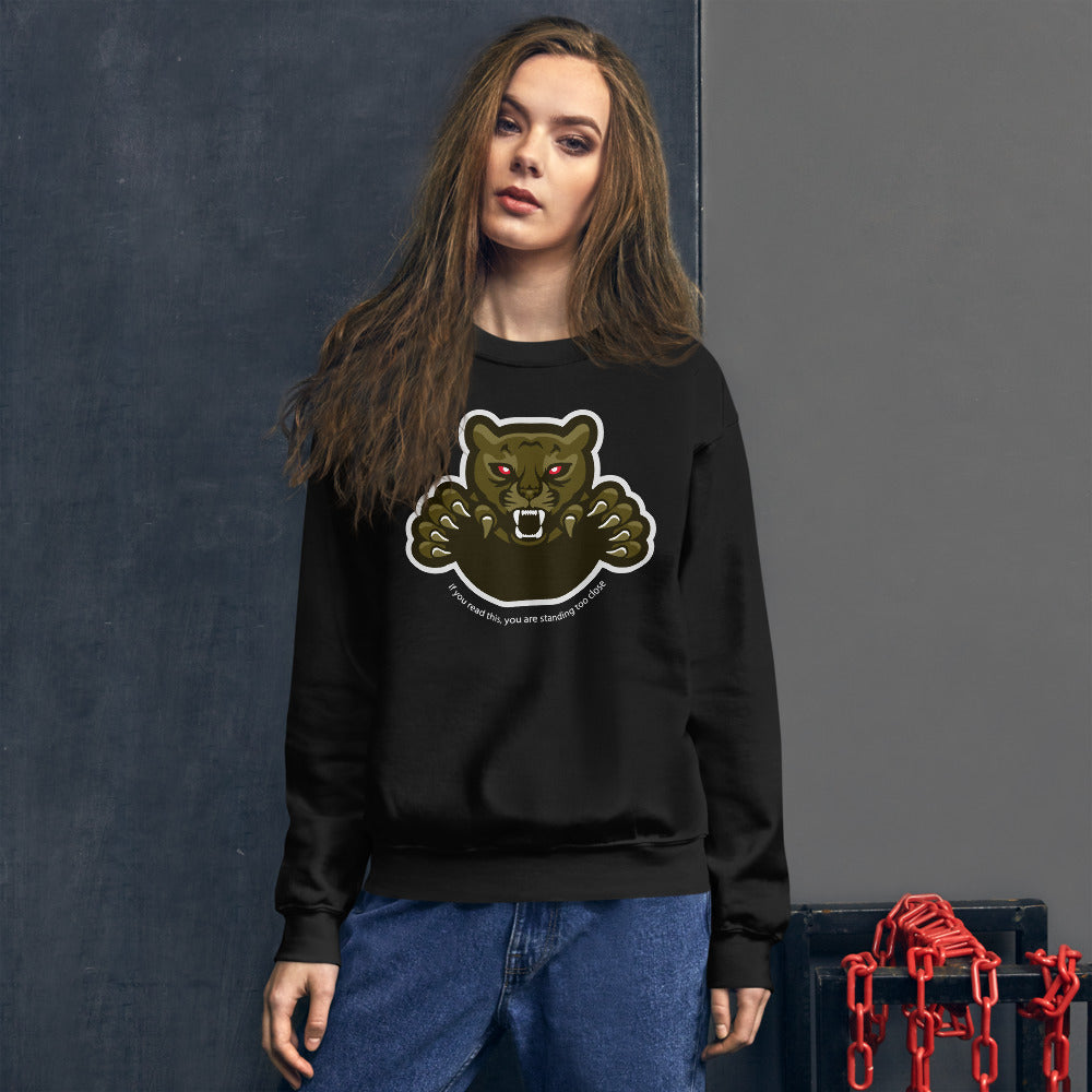 'Physical Distancing' Graphic Panther Comfortable Unisex Sweatshirt